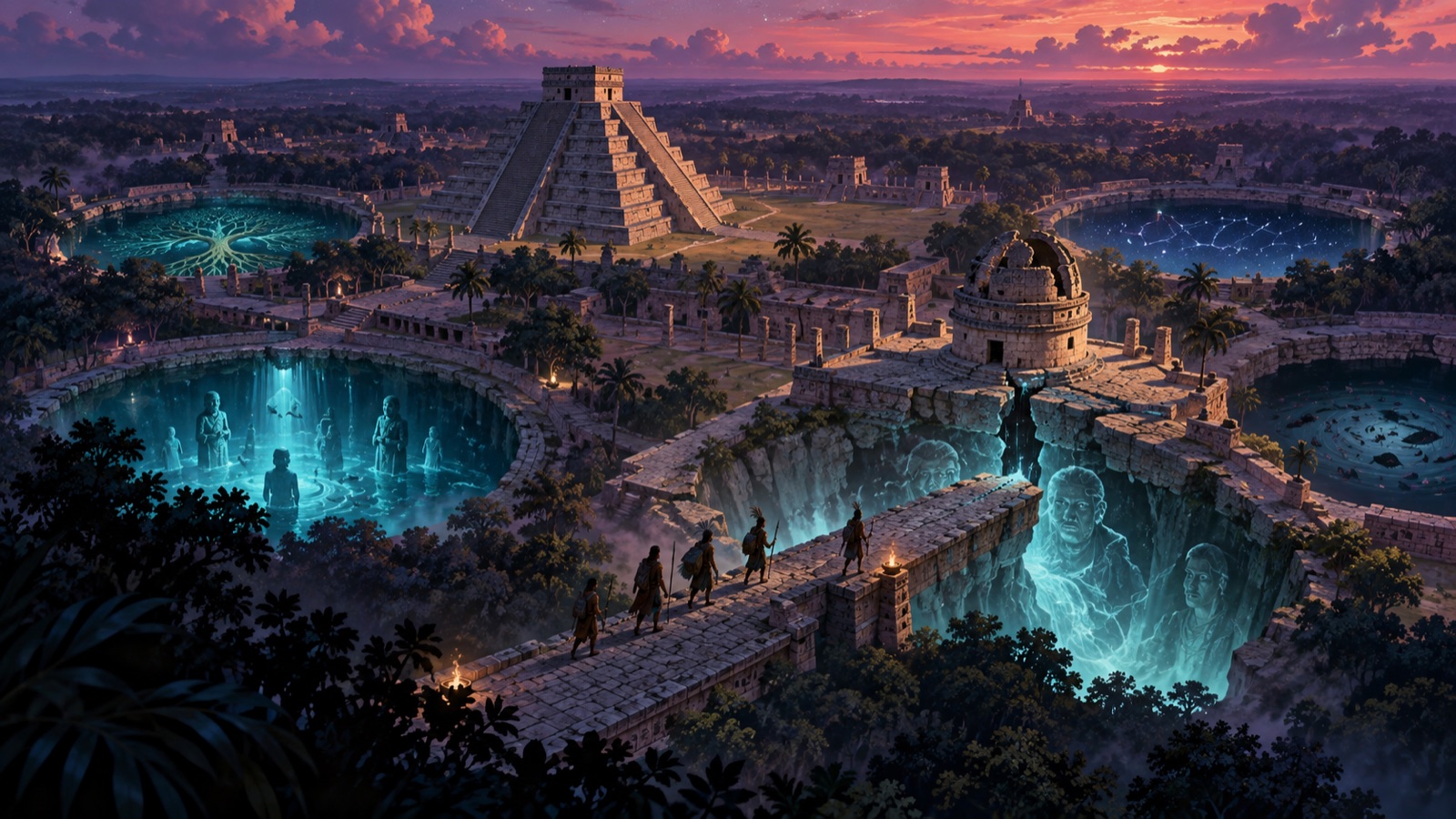 Illustration for The City at the Four Wells